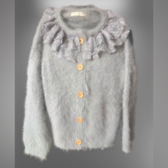 Blu Pony Vintage button-up soft sweater girls sz 10/12 - Picture 1 of 5